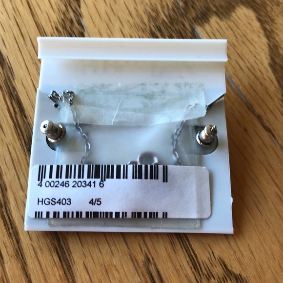 Double horseshoe silver necklace and earrings set - Picture 5 of 6